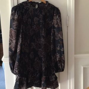 Zara smocked dress size medium